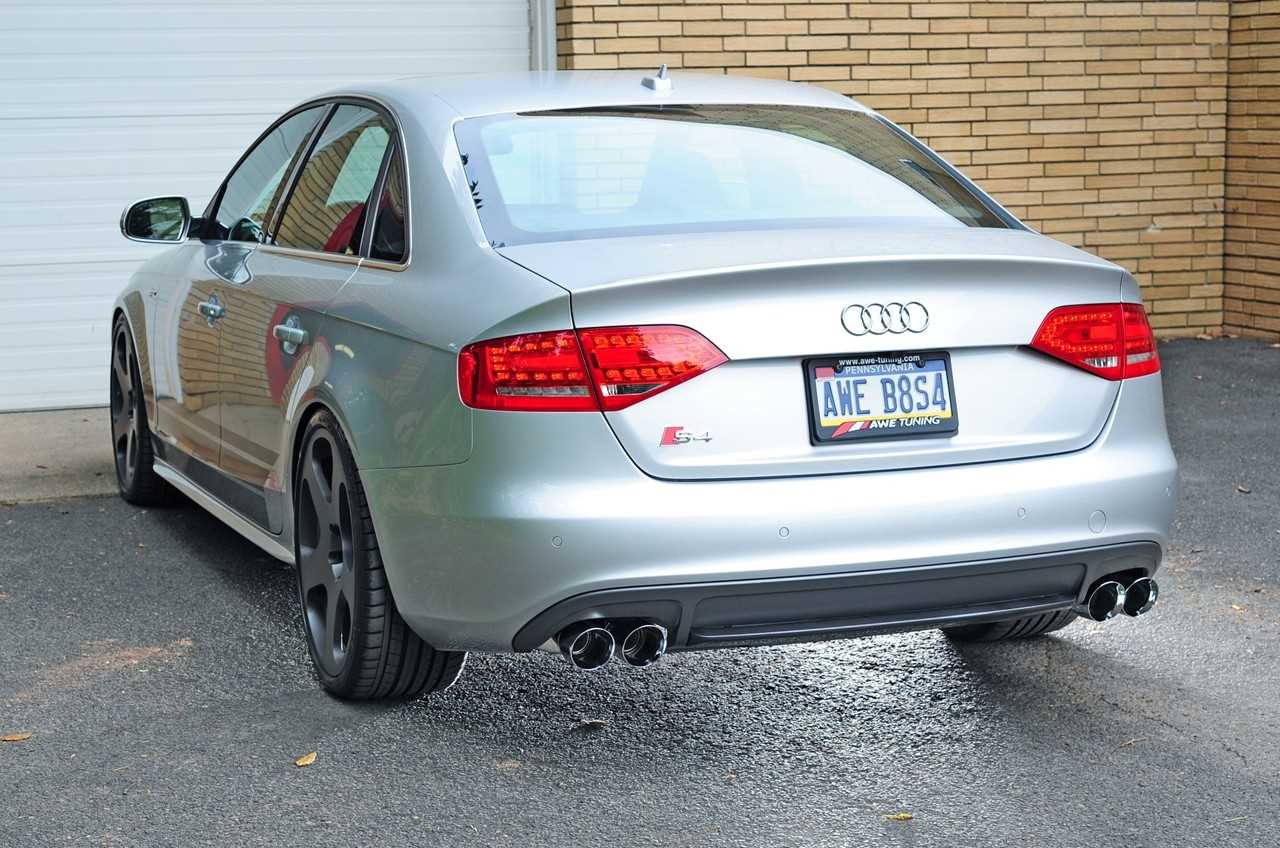 AWE Tuning Audi S4 3.0T Touring Edition Exhaust - Chrome Silver Tips (90mm) - 0