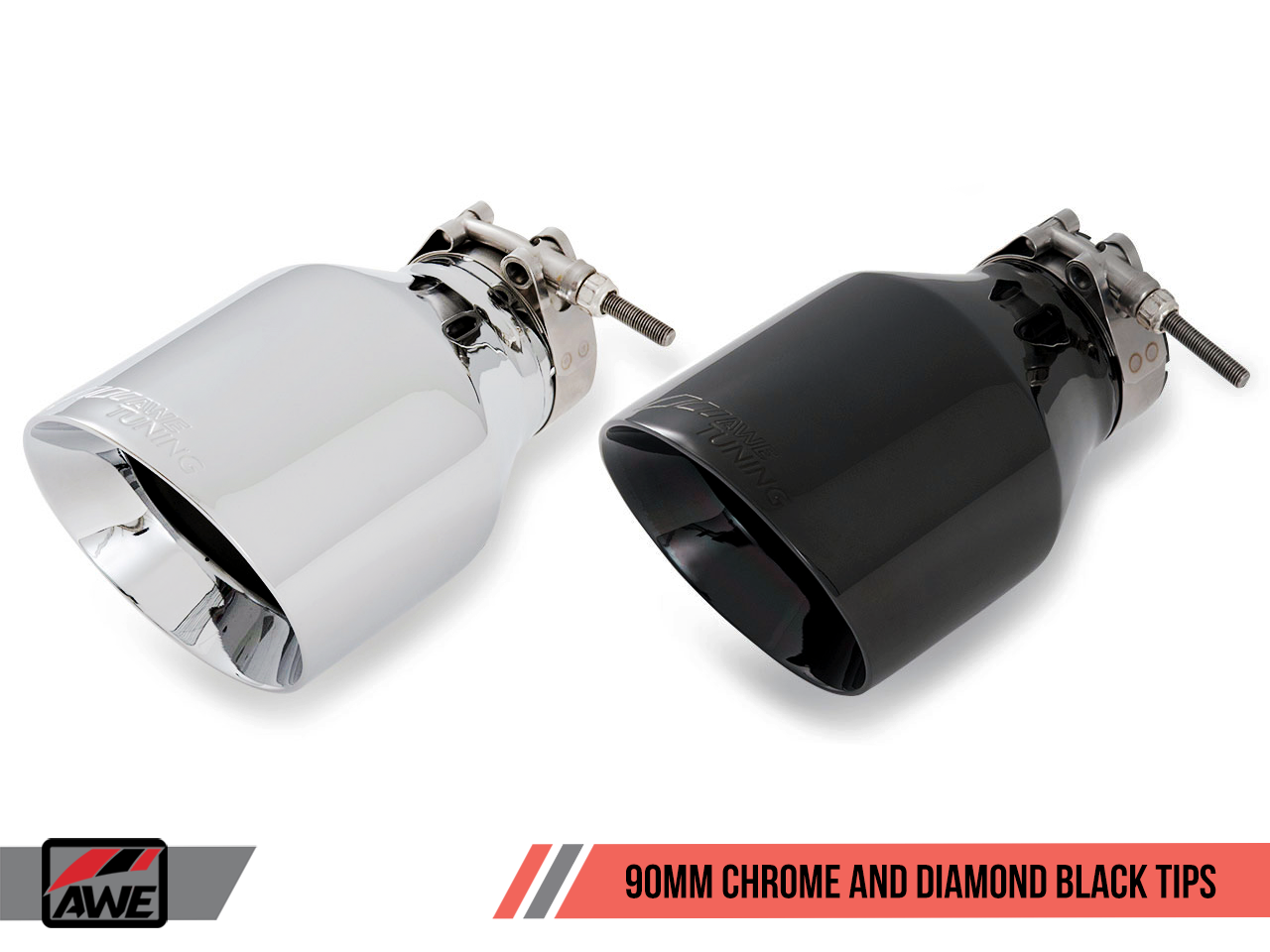 AWE SwitchPath™ Exhaust for B9 S4 - Resonated for Performance Catalyst - Diamond Black 90mm Tips