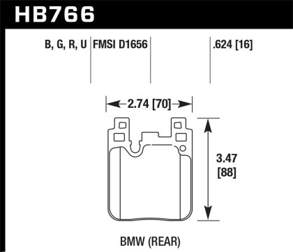 Hawk 12-16 BMW 328i HPS 5.0 Rear Brake Pads - 0