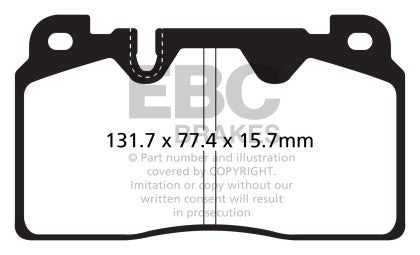 EBC 12+ Audi Q5 2.0 Turbo (Brembo) Yellowstuff Front Brake Pads - 0