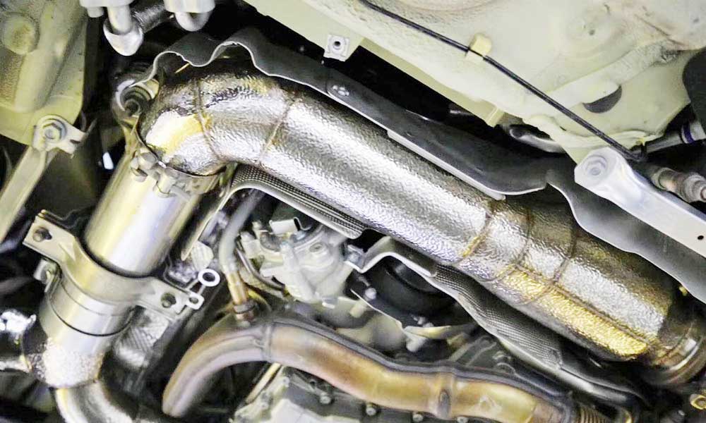 Racing Dynamics Catted Downpipe With Heat Shielding - Porsche Cayman / Boxster 718 2016 -2021 , 4 Cylinder