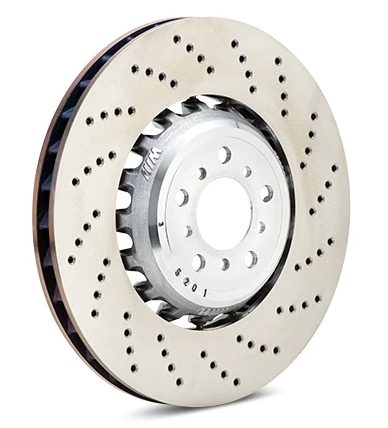 SHW PERFORMANCE CROSS-DRILLED PIN-DRIVE ROTOR: 2008–2013 BMW M3