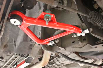 BMR 79-93 Fox Mustang Lower A-Arms (Coilover Only) w/ Adj. Rod End and STD. Ball Joint - Red - 0