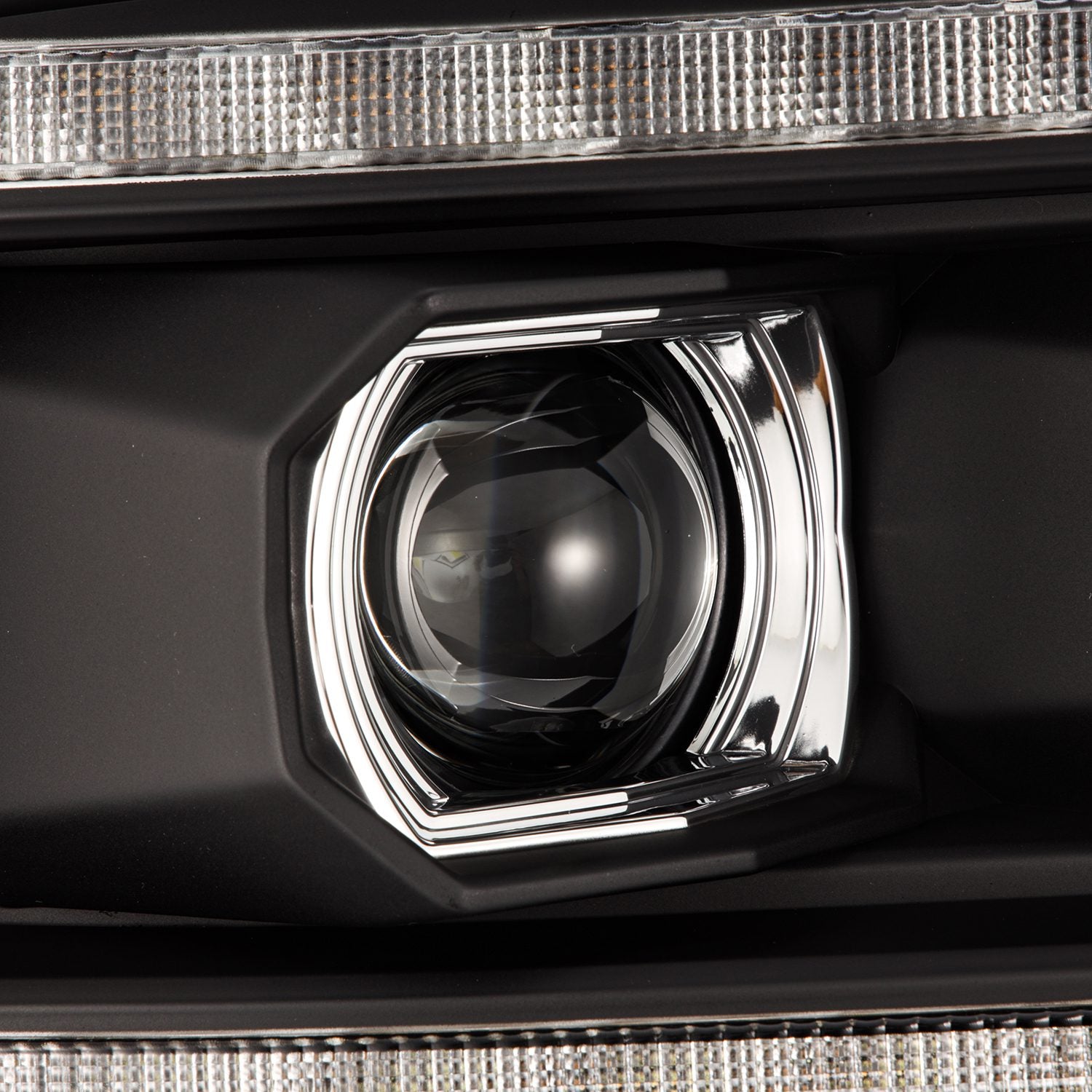AlphaRex 09-18 Dodge Ram 2500 LUXX LED Proj Headlights Plank Style Blk w/Activ Light/Seq Signal/DRL - 0