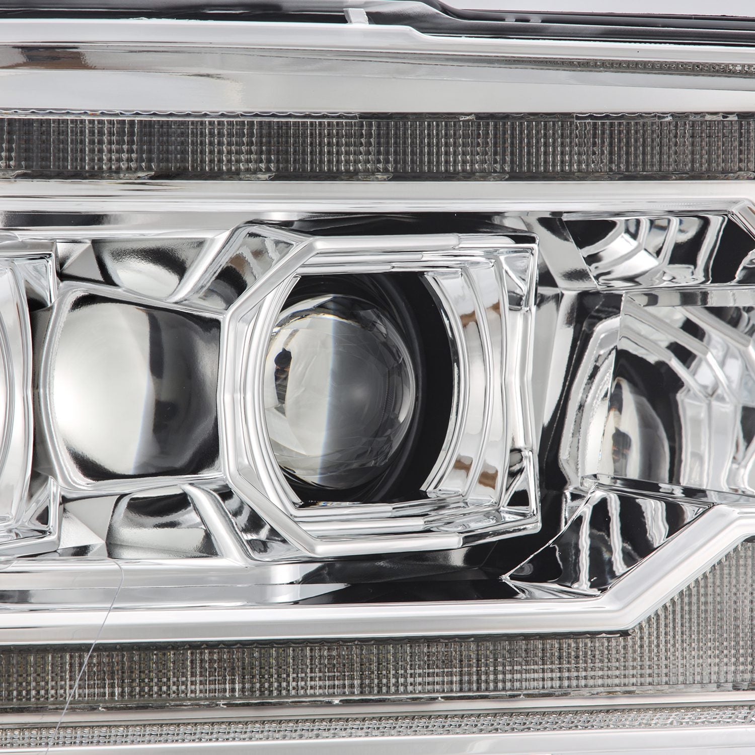AlphaRex 09-18 Dodge Ram 2500 LUXX LED Proj Headlights Plank Style Chrm w/Activ Light/Seq Signal/DRL - 0