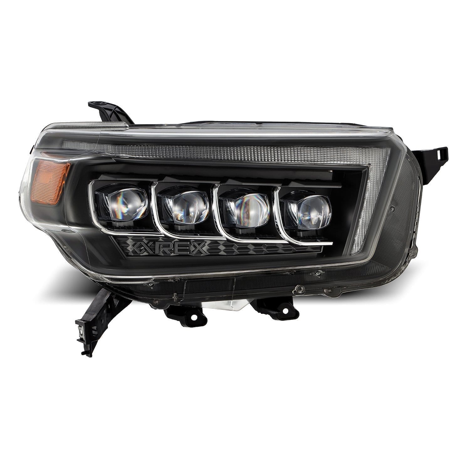 AlphaRex 10-13 Toyota 4Runner NOVA LED Projector Headlights Plank Style Black w/Seq Signal/DRL - 0