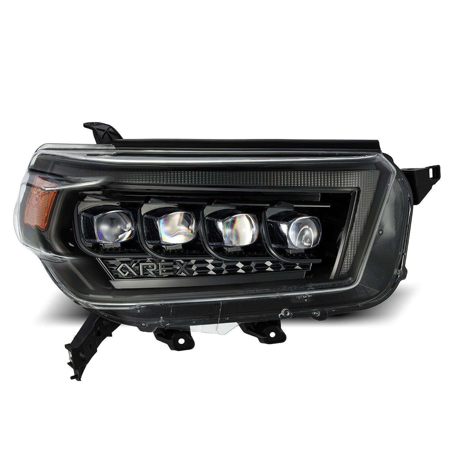 AlphaRex 10-13 Toyota 4Runner NOVA LED Proj Headlights Plank Style Alpha Black w/Seq Signal/DRL - 0