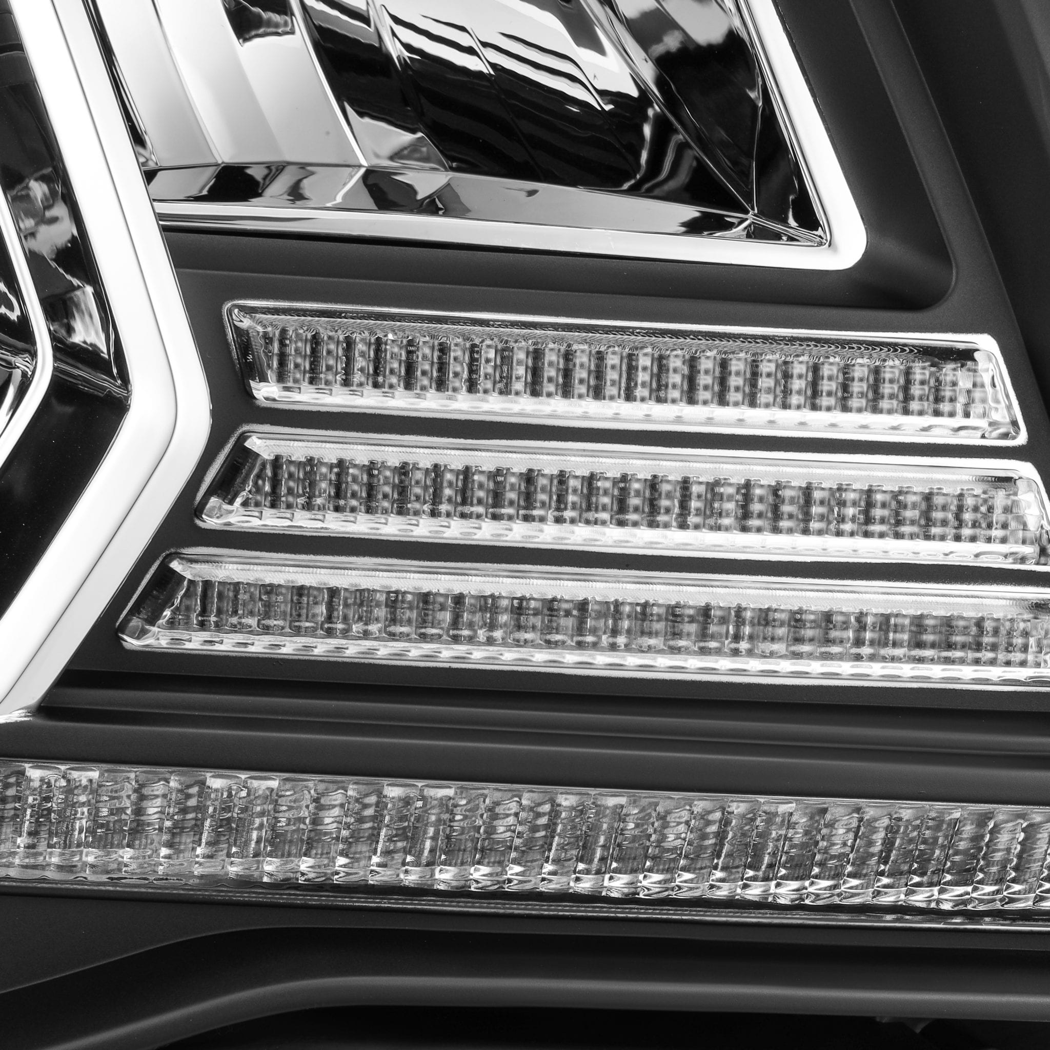 AlphaRex 05-11 Toyota Tacoma LUXX Crystal Headlights Plank Style Design Black w/Activation Light/DRL