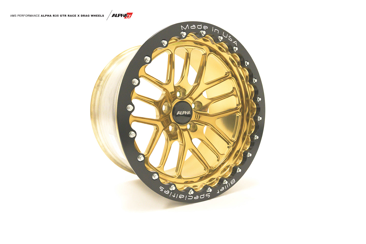 ALPHA Performance Race X 17X10" 2-Piece Front Beadlock Drag Wheel (Each)