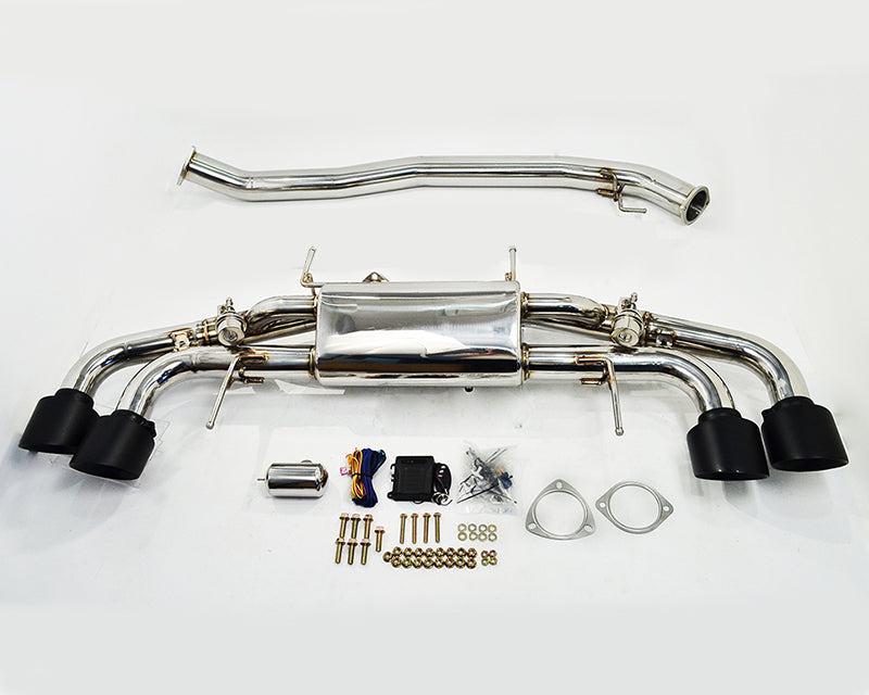 Agency Power Electronic Valve Controlled 90mm Exhaust Muffler with Matte Black Tips Nissan GT-R R35 09-20