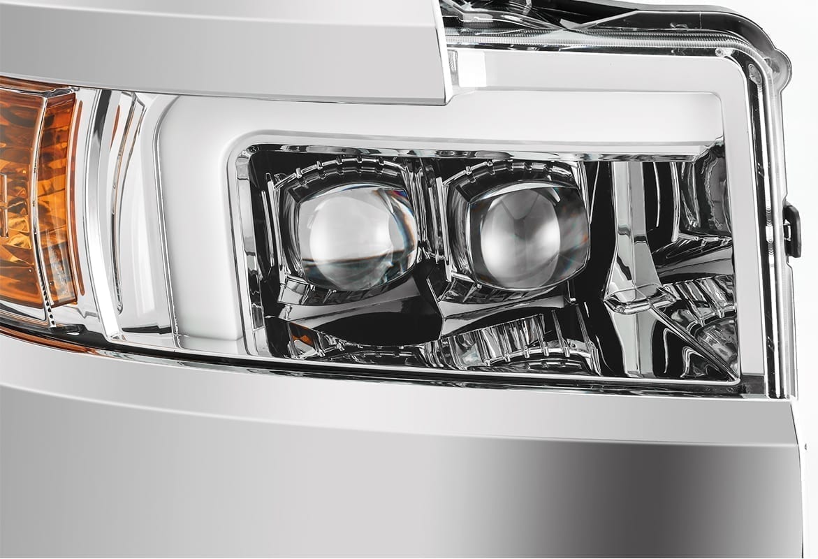 AlphaRex 15-18 Chevy 2500HD NOVA LED Proj Headlights Plank Style Chrome w/Activ Light/Seq Signal/DRL - 0