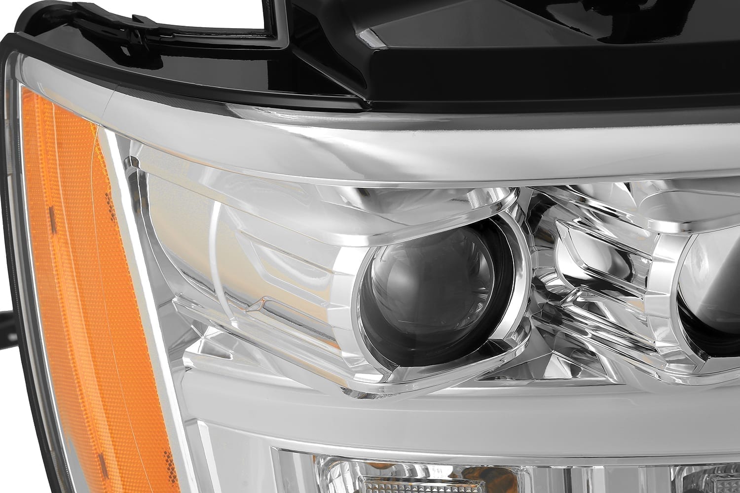 AlphaRex 07-14 Chevy Tahoe PRO-Series Projector Headlights Plank Style Chrome w/Activation Light - 0