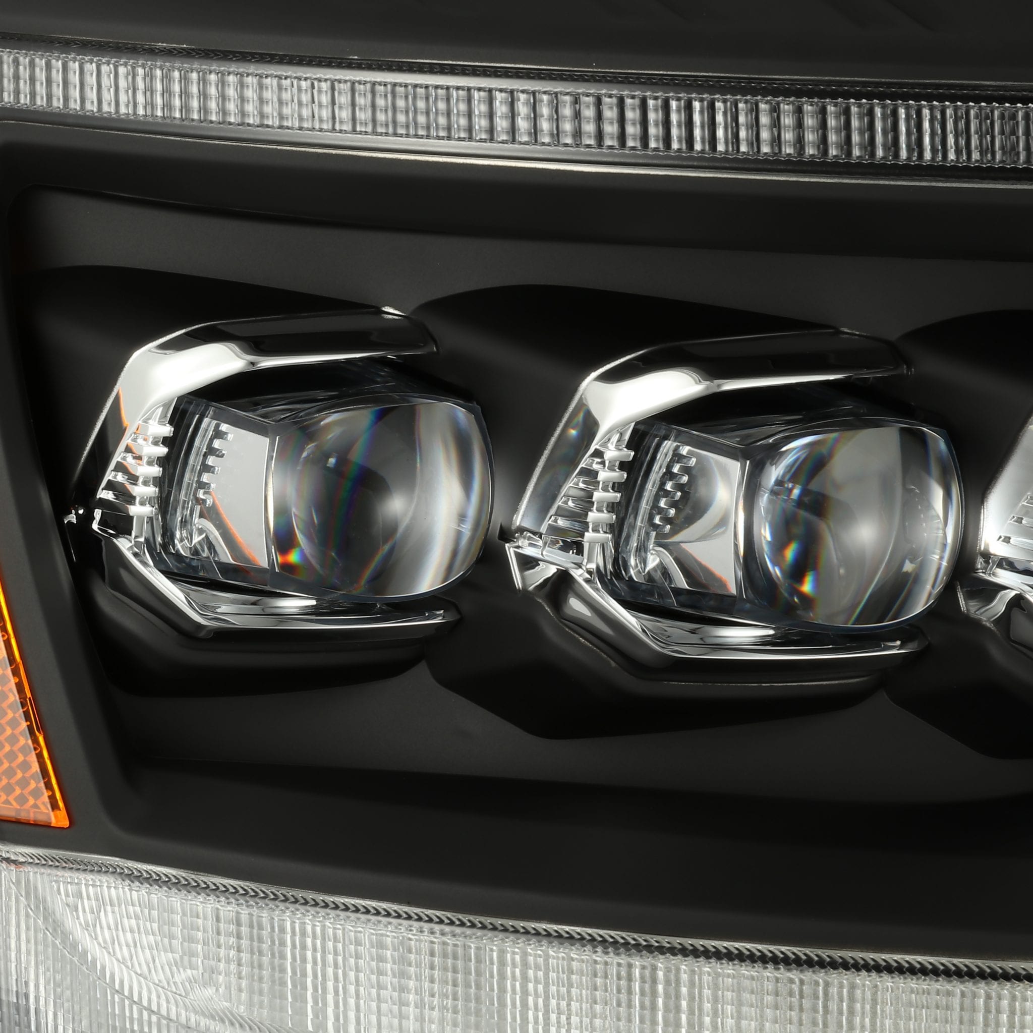 AlphaRex 06-08 Dodge Ram 1500HD NOVA LED ProjHeadlights Plank Style Blk w/Seq Signal/DRL/Amber LED - 0