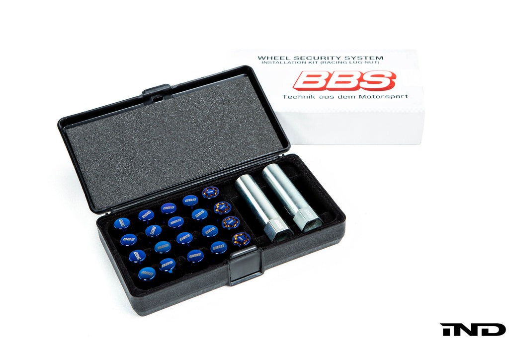 BBS M12x1.5 Closed-End Racing Lug Set - Titanium Blue