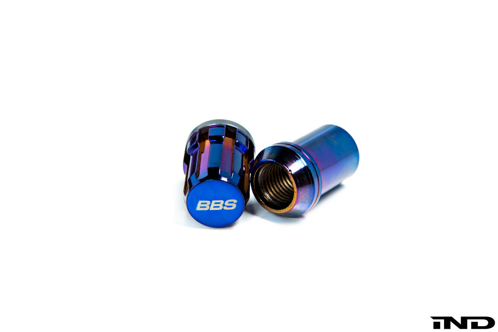 BBS M12x1.5 Closed-End Racing Lug Set - Titanium Blue