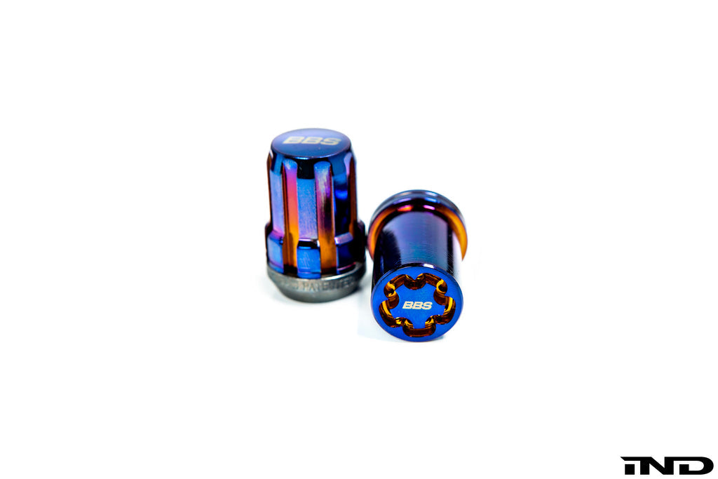 BBS M12x1.5 Closed-End Racing Lug Set - Titanium Blue