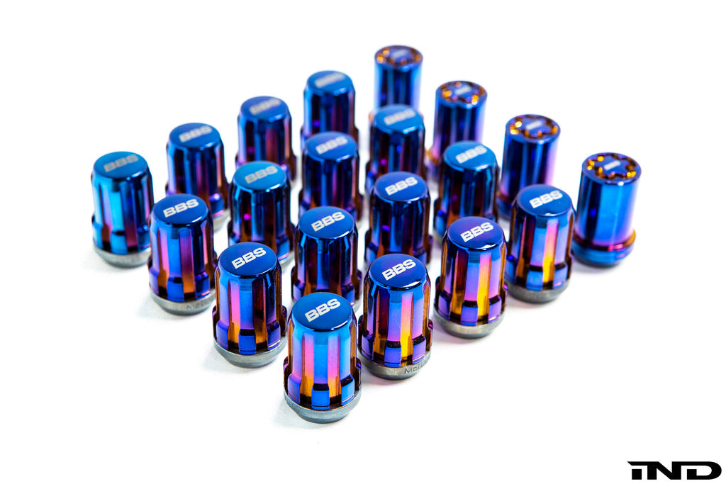 BBS M12x1.5 Closed-End Racing Lug Set - Titanium Blue