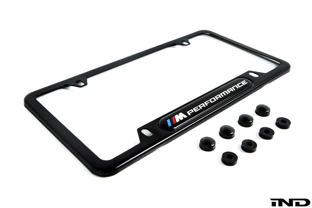 BMW M Performance Black Stainless Steel Plate Frame - 0