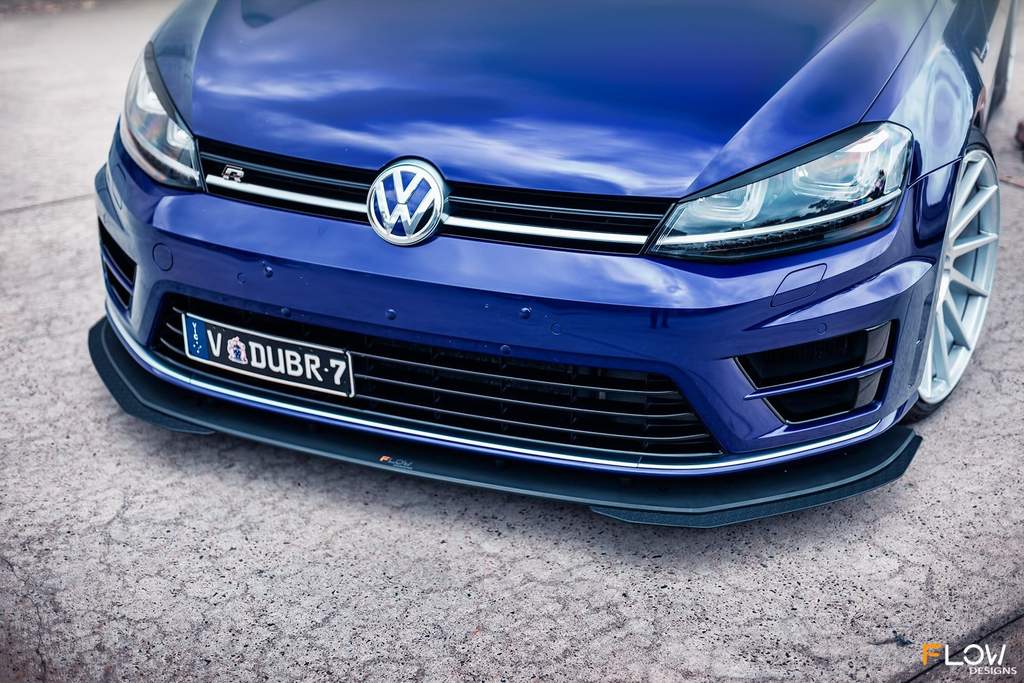 VW MK7 Golf R Front Splitter With Aerospacers & Front Crossbar Mounts