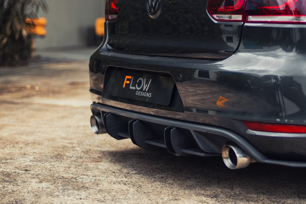 Flow Designs VW MK6 Golf GTI Rear Valance & Flow-Lock Diffuser Fins
