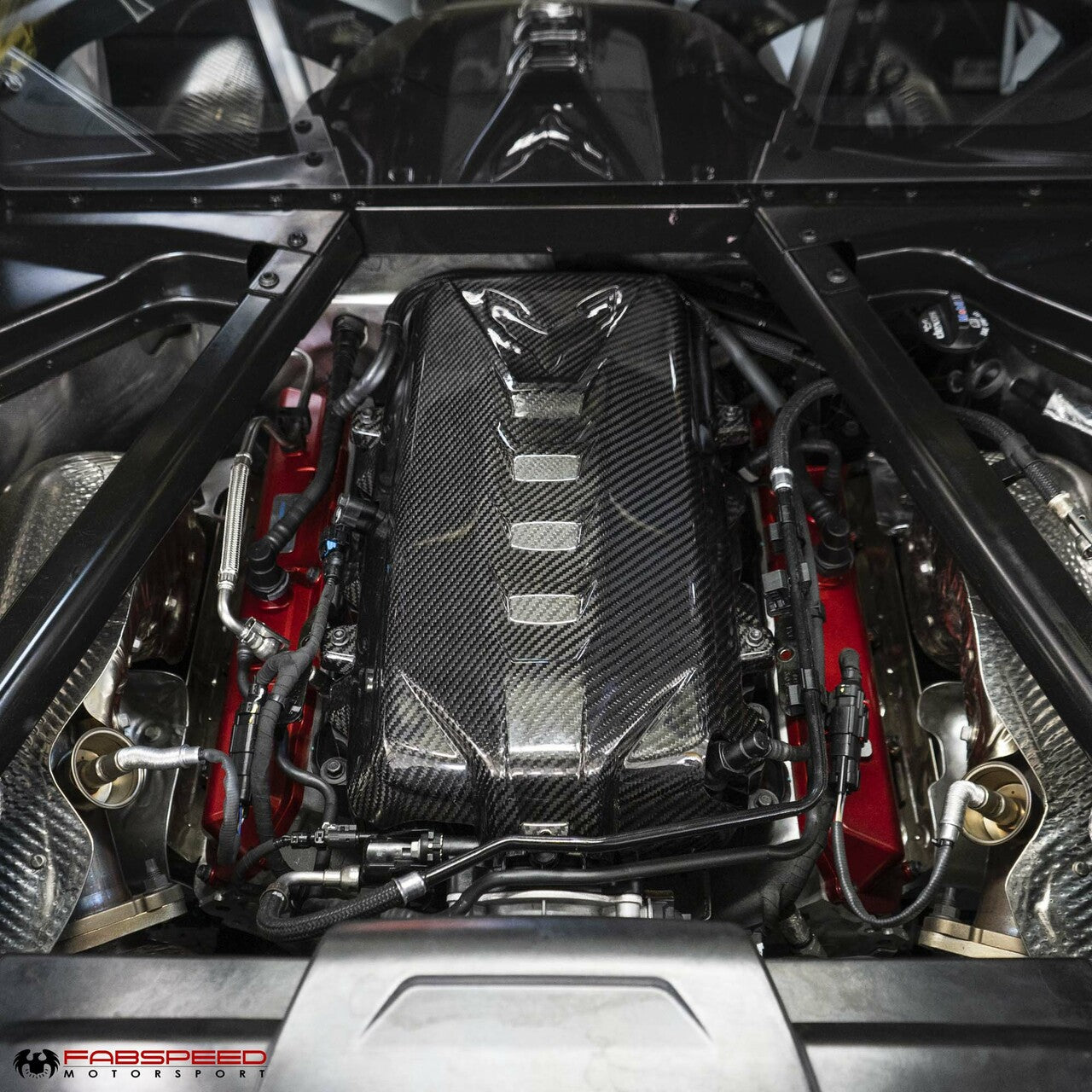 Fabspeed Corvette C8 Carbon Fiber Engine Cover - 0