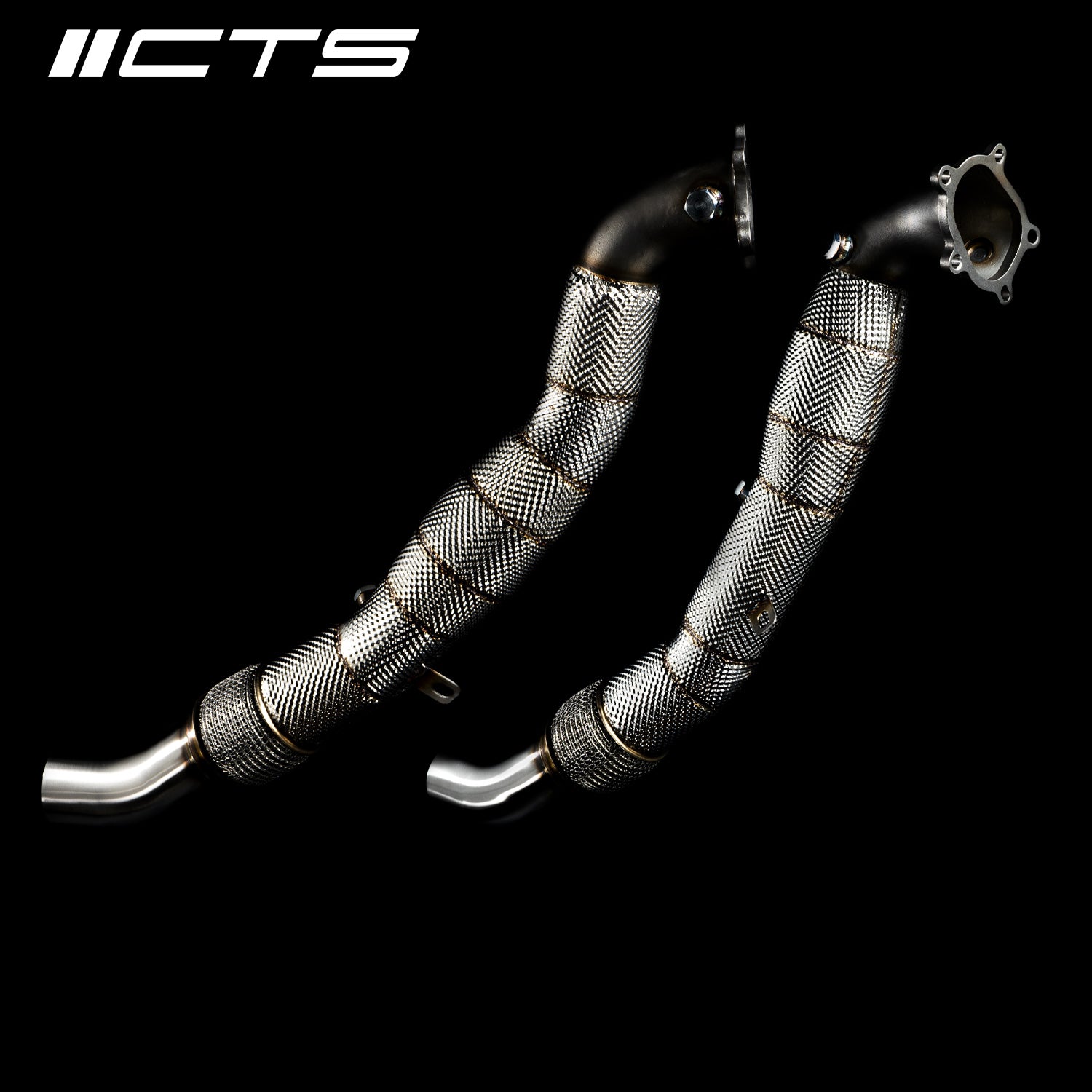 CTS TURBO AUDI C7/C7.5 S6/S7/RS7 4.0T CAST DOWNPIPE SET WITH HIGH FLOW CATS - 0