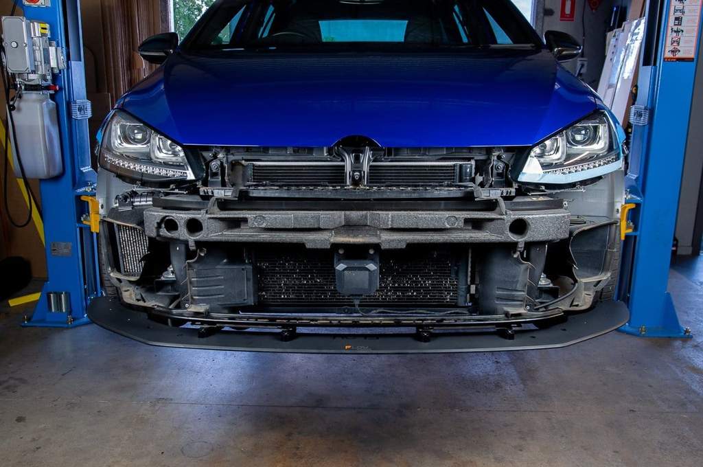 VW MK7 Golf R Front Splitter With Aerospacers & Front Crossbar Mounts