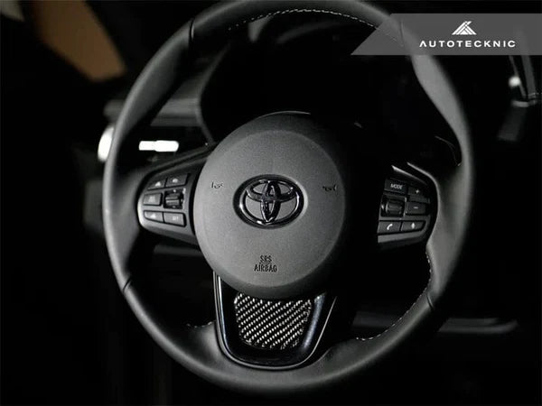Autotecknic Carbon Fiber Steering Wheel Trim Overlay - Toyota / A90 / Supra