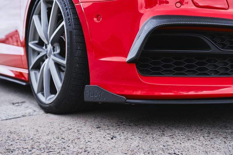 Flow Designs Front Lip Splitter Winglets (Pair) - Audi S3 8V PFL Sedan