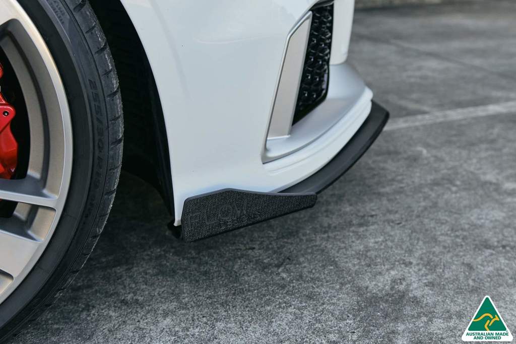 RS3 8V Sedan FL Front Lip Splitter & Stainless Steel Mounting Brace