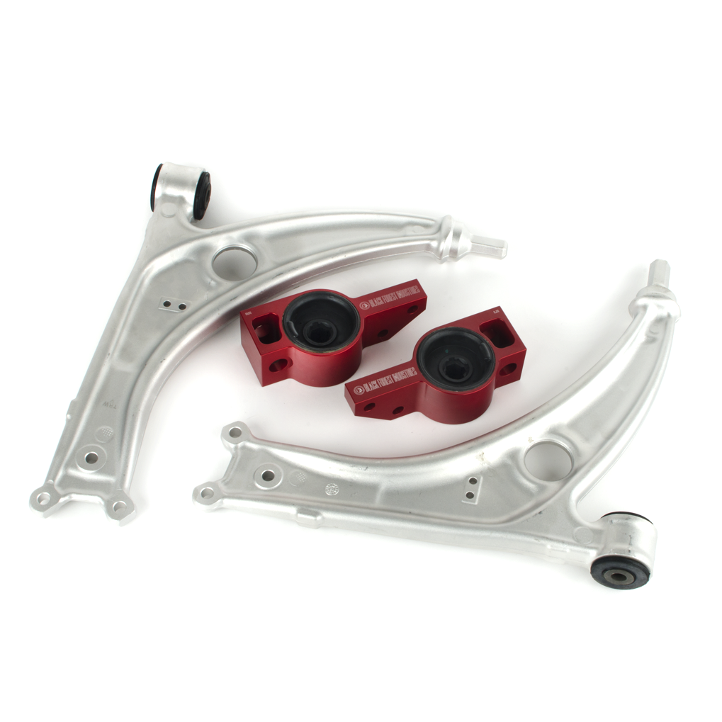 BFI MK5 / MK6 Caster+ Rear Control Arm Brackets, TTRS Bushings and Aluminum Lower Control Arms