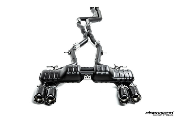 Eisenmann F87 M2 Competition Black Series Performance Exhaust + Carbon Tip Set - Valved