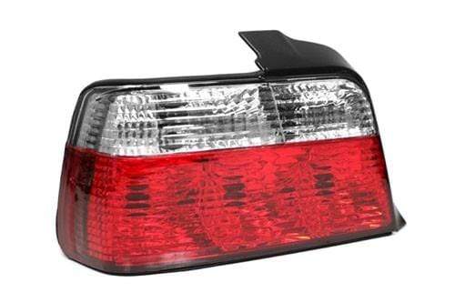 BMW E36 4Dr Taillights - Clear | Red Crystal - 0