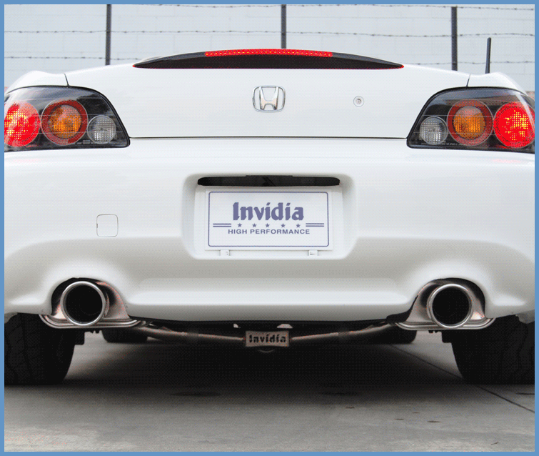 Invidia Q300 Catback Exhaust Stainless Steel Tips Honda S2000 2000-2009 - 0