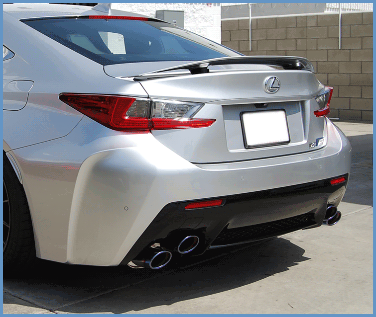 Invidia Rolled Titanium Burnt Quad Tip Cat-Back Exhaust | 2014-2019 Lexus RC-F Q300 - 0