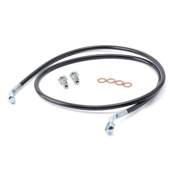 HYBRID RACING K-SWAP CHASSIS SILVER SS BRAIDED LINE (BANJO & 45 FITTING)