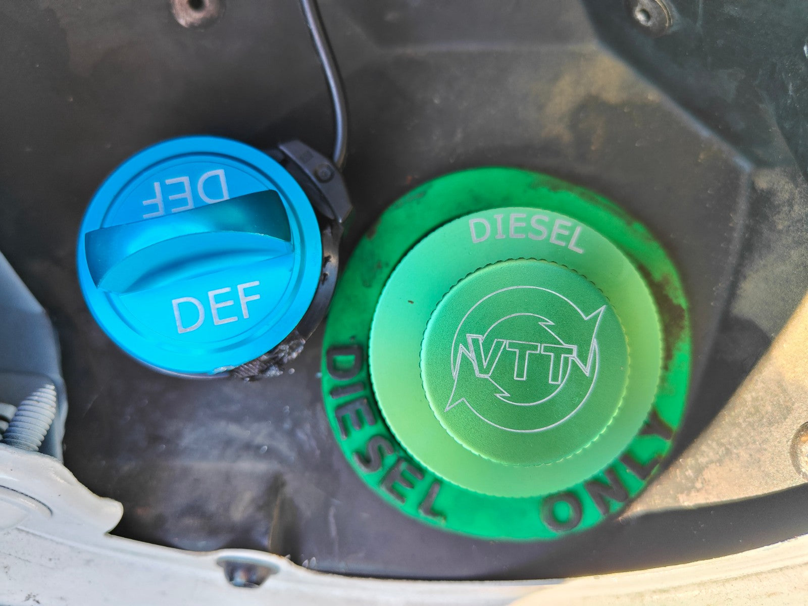 2013-2022 VTT Cummins Billet Fuel, and DEF Filler Caps