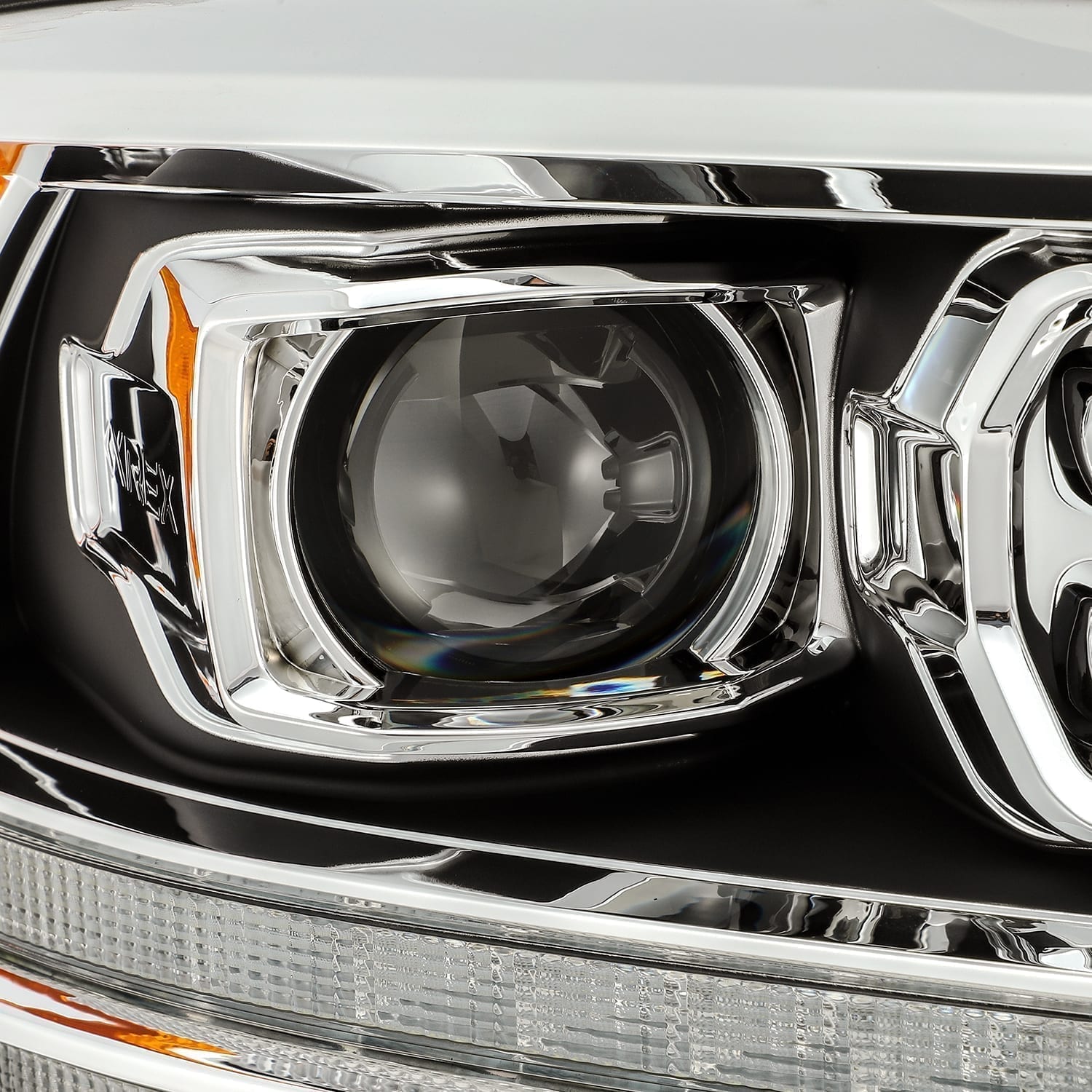 AlphaRex 09-18 Dodge Ram 2500 LUXX LED Proj Headlights Plank Style Black w/Activ Light/DRL - 0