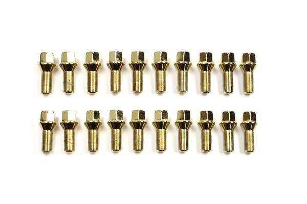 Aodhan Lug Bolts - 14x1.25 - Conical - Gold - Set Of 20 - 0