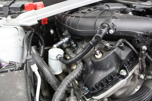 JLT 11-17 Ford Mustang V6 Passenger Side Oil Separator 3.0 - Clear Anodized