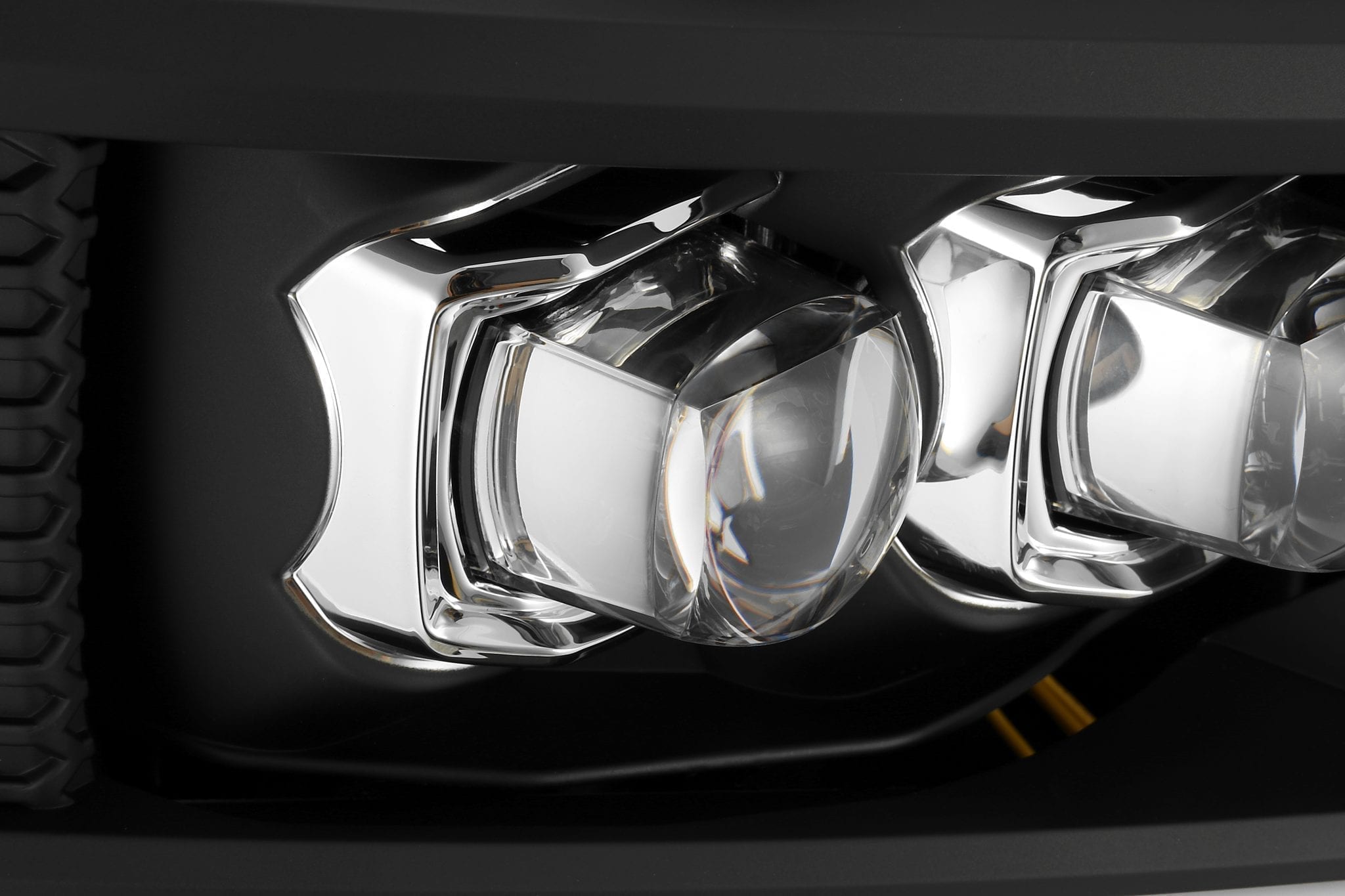 AlphaRex 07-13 Chevy 1500HD NOVA LED Proj Headlights Plank Style Matte Blk w/Activ Light/Seq Signal - 0
