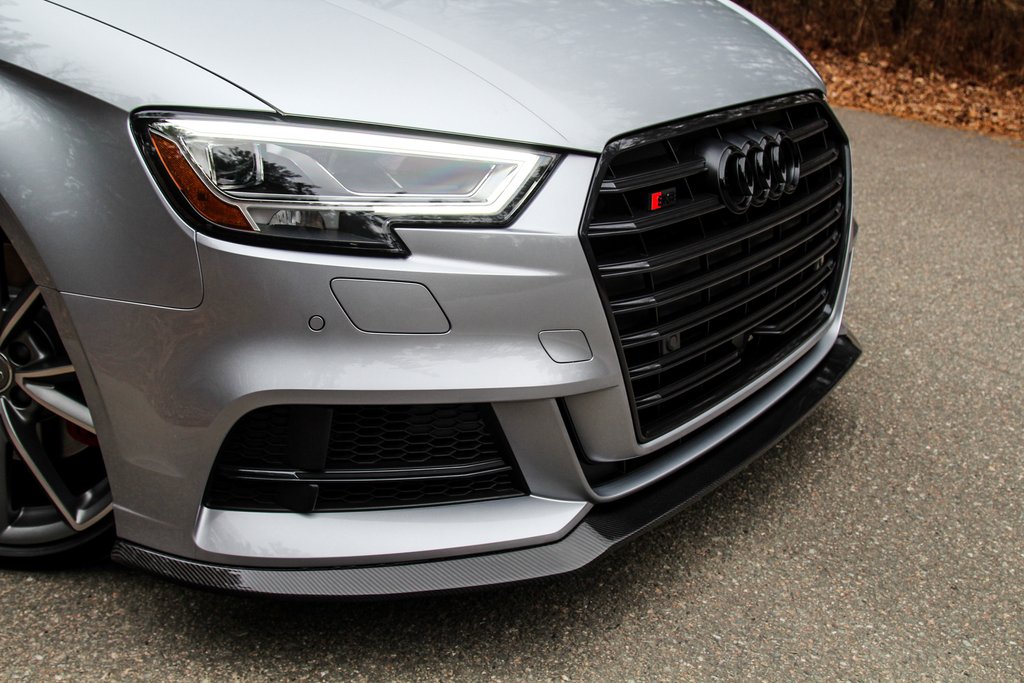 PURE Carbon Fiber Front Lip Splitter / Spoiler For Audi S3 8V (Facelift)