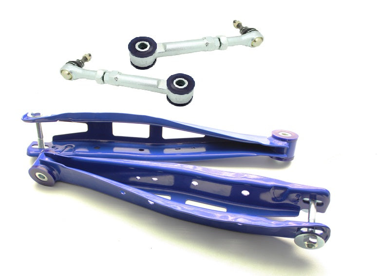 SuperPro HD Rear Adjustable Toe Arm & Adjustable Lower Control Arm Kit | Multiple Subaru Fitments