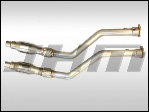 JHM Stainless Steel 2.5" Downpipes W/ High-Flow Cats - Audi / B6 A4 /C5 A6
