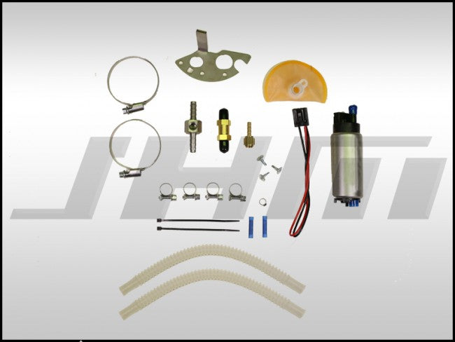 JHM Fuel Pump Upgrade Kit, High-Flow 340 LPH w/ Drop-In Adapter and hardware for B7 A4-RS4