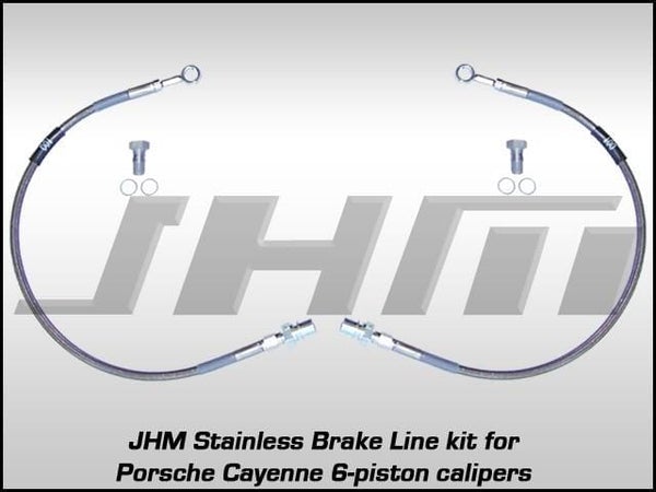 JHM Front Stainless Brake Line Kit, Porsche Cayenne(Brembo 6 - Piston)