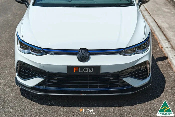 Flow Designs MK8 Golf R Chassis Mounted Front Lip Splitter