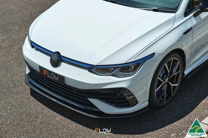 Flow Designs MK8 Golf R Chassis Mounted Front Lip Splitter