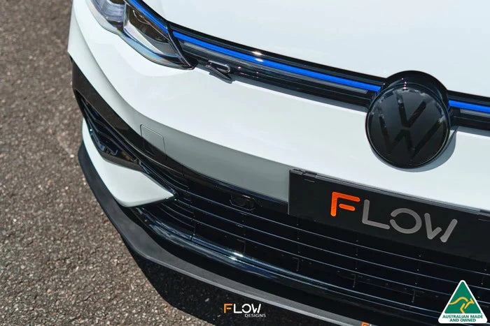 Flow Designs MK8 Golf R Chassis Mounted Front Lip Splitter