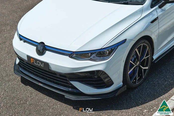 Flow Designs MK8 Golf R Chassis Mounted Front Lip Splitter